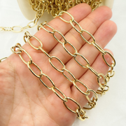 Gold Plated Sterling Silver Smooth Oval Link Chains